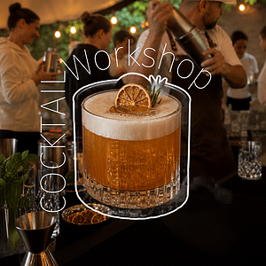 Cocktail Workshop bei Gut Leben Berlin mit Gästen und Barpersonal.
