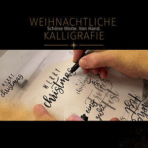 Flyer zum Workshop Weihnachtliche Kalligrafie im Gut Leben Landresort